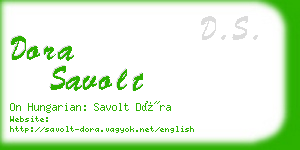 dora savolt business card